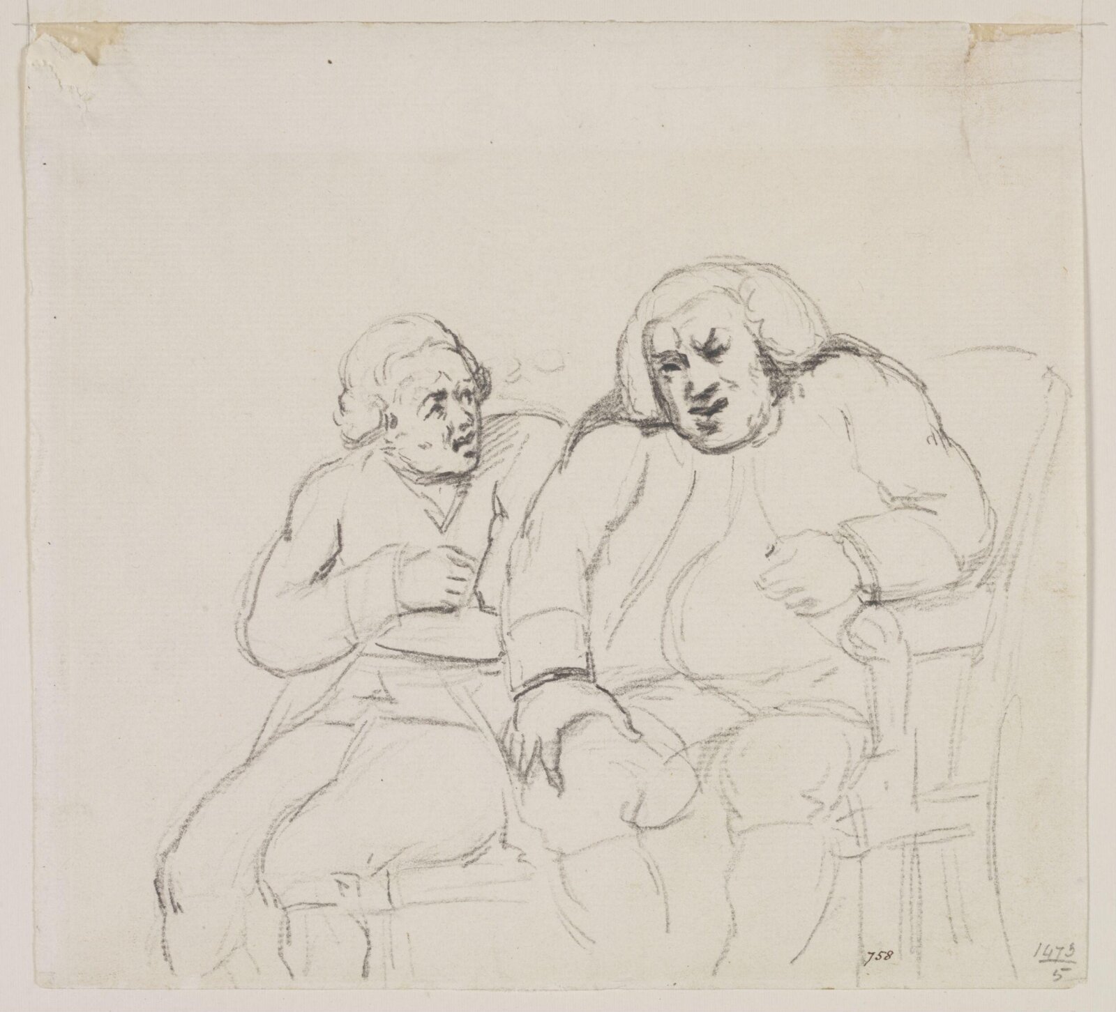 Half-figures of Dr. Johnson, Samuel Collings, 1786