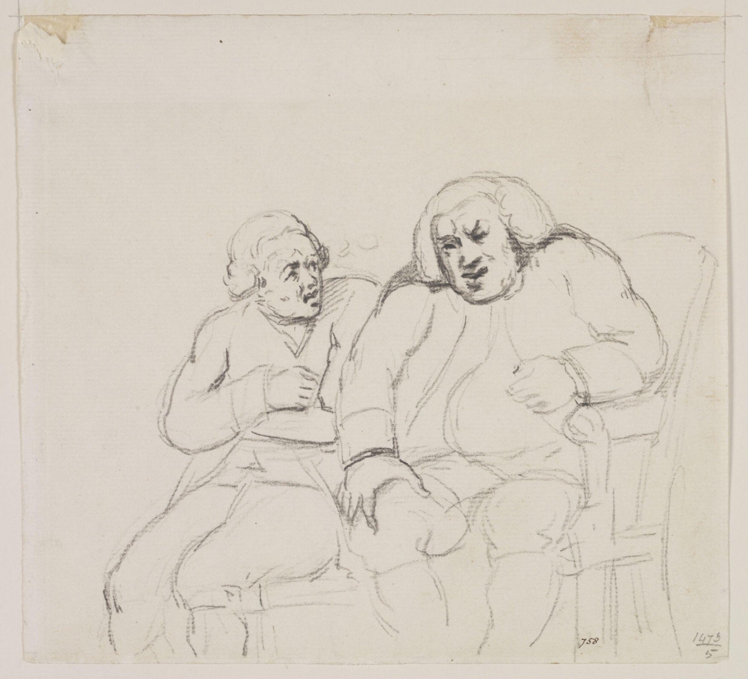 Half-figures of Dr. Johnson, Samuel Collings, 1786