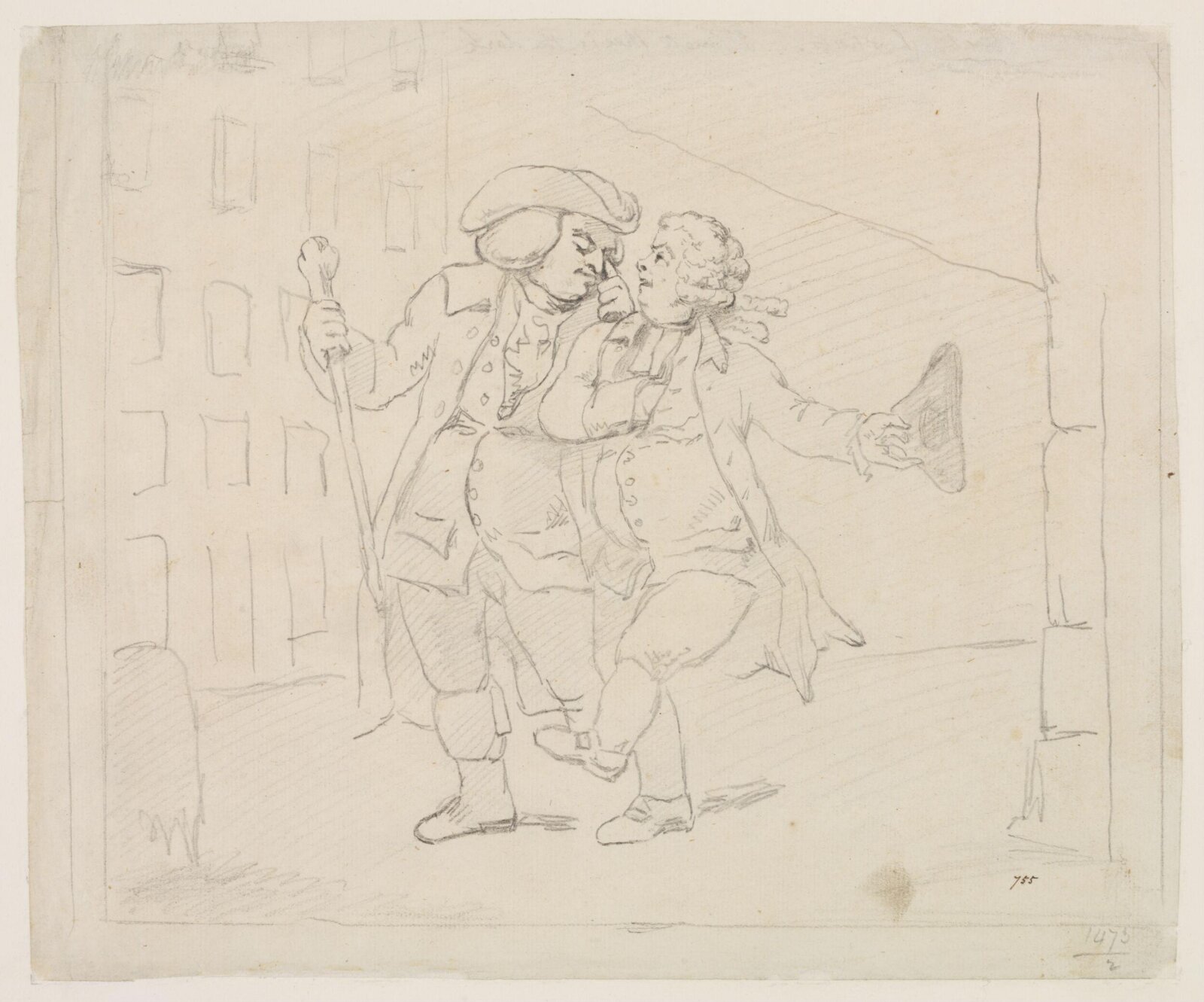 Walking up the High Street, Edinburgh, Samuel Collings, 1786