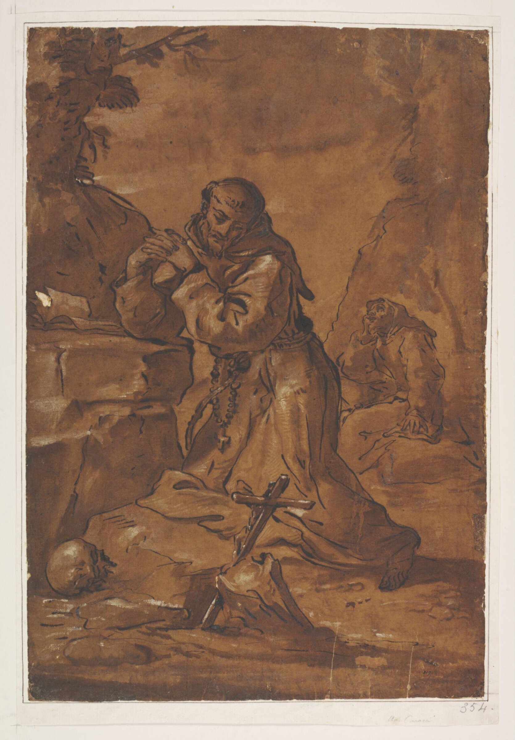 Drawing, Annibale Carracci, 16th - 17th century