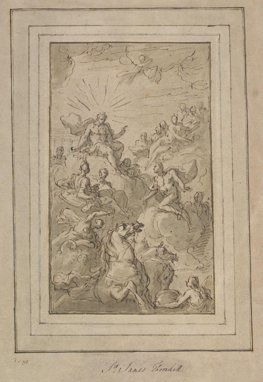 Drawing, James Thornhill, late 17th - early 18th century