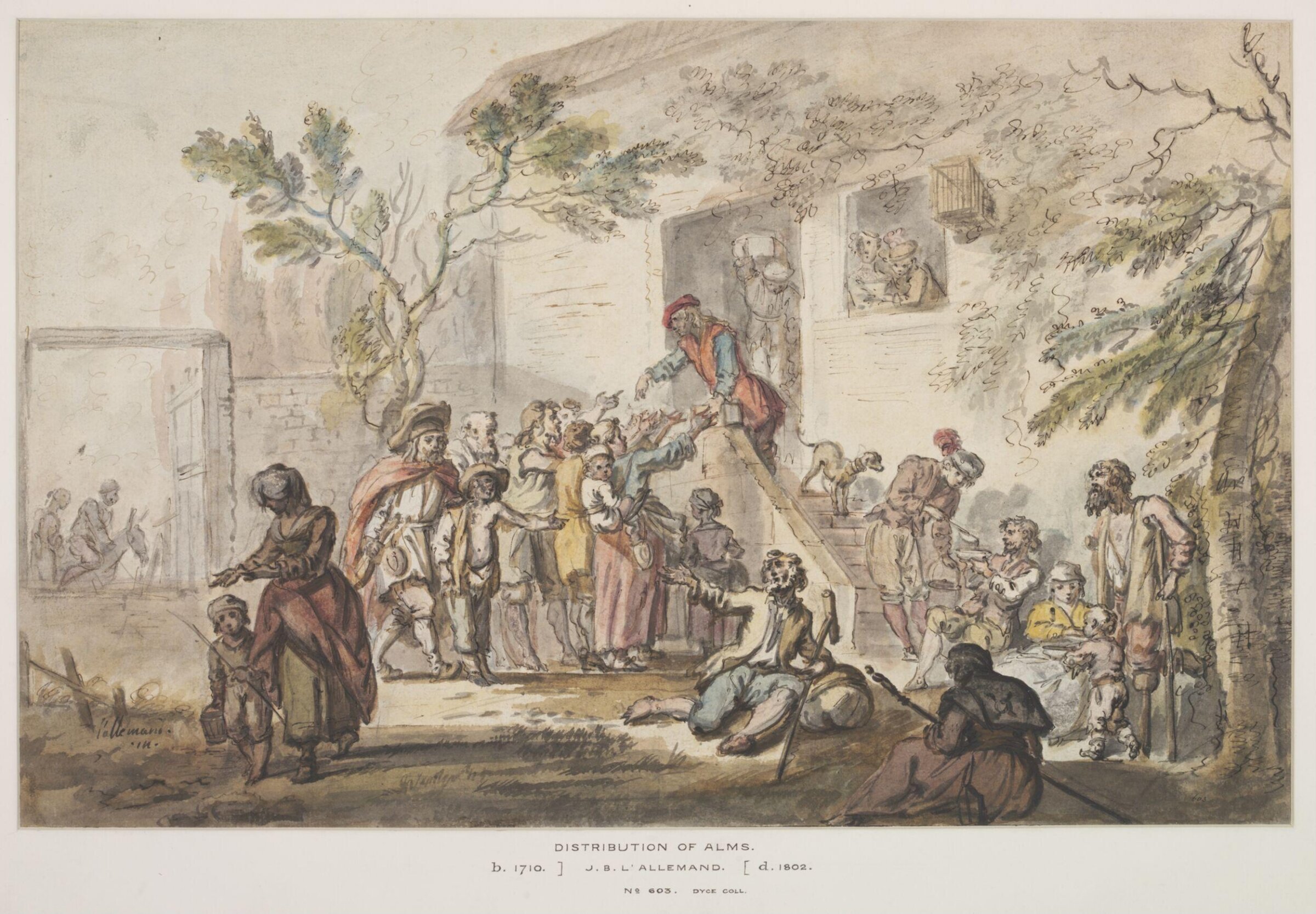 Distrubution of Alms, Jean Baptiste Lallemand, 18th - early 19th century