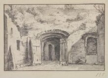 Study of the entrance to the northwest(?) bastion of the remains of Kasteel Vredenburg, Utrecht thumbnail 1