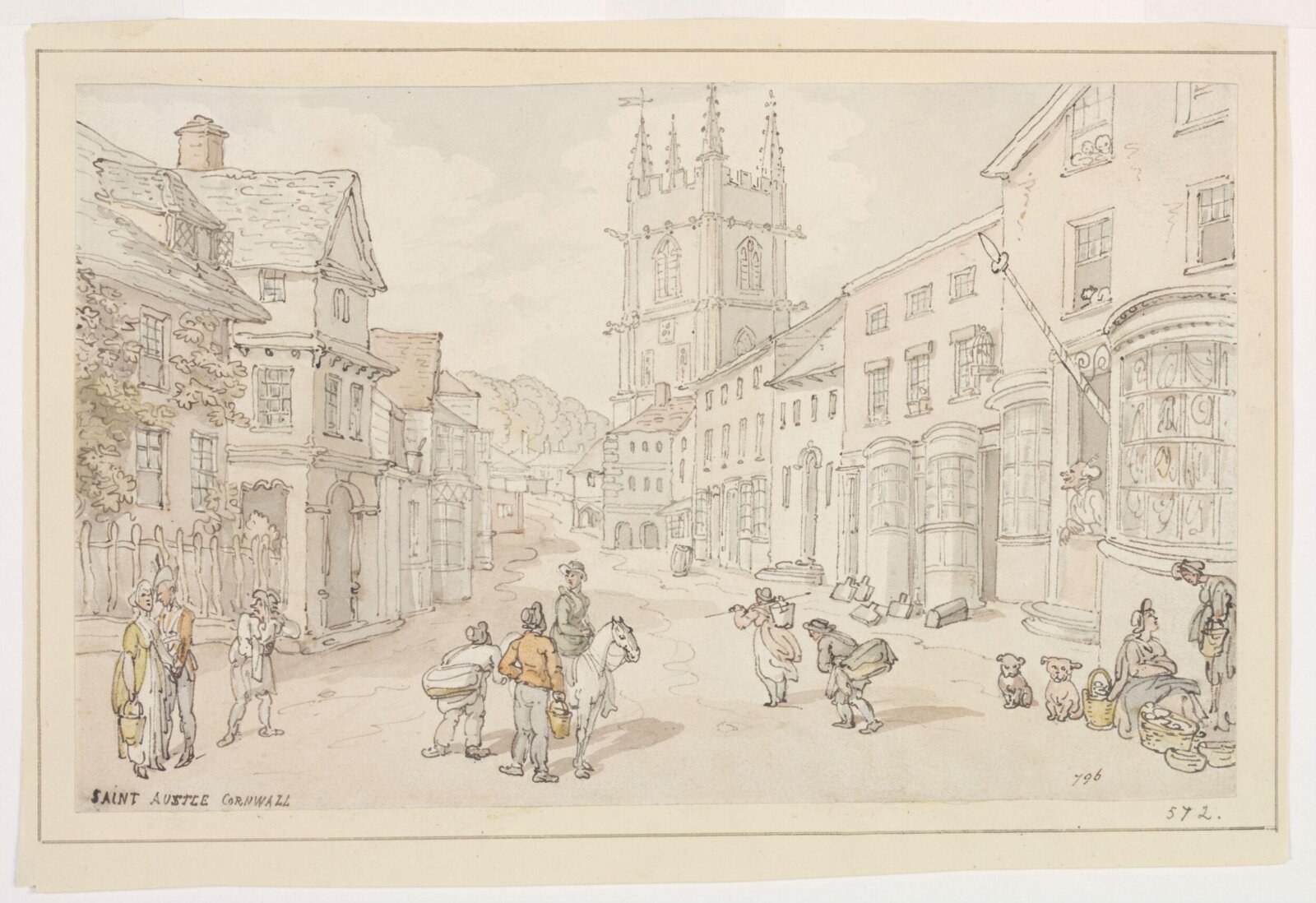 St Austell, Thomas Rowlandson, late 18th - early 19th century