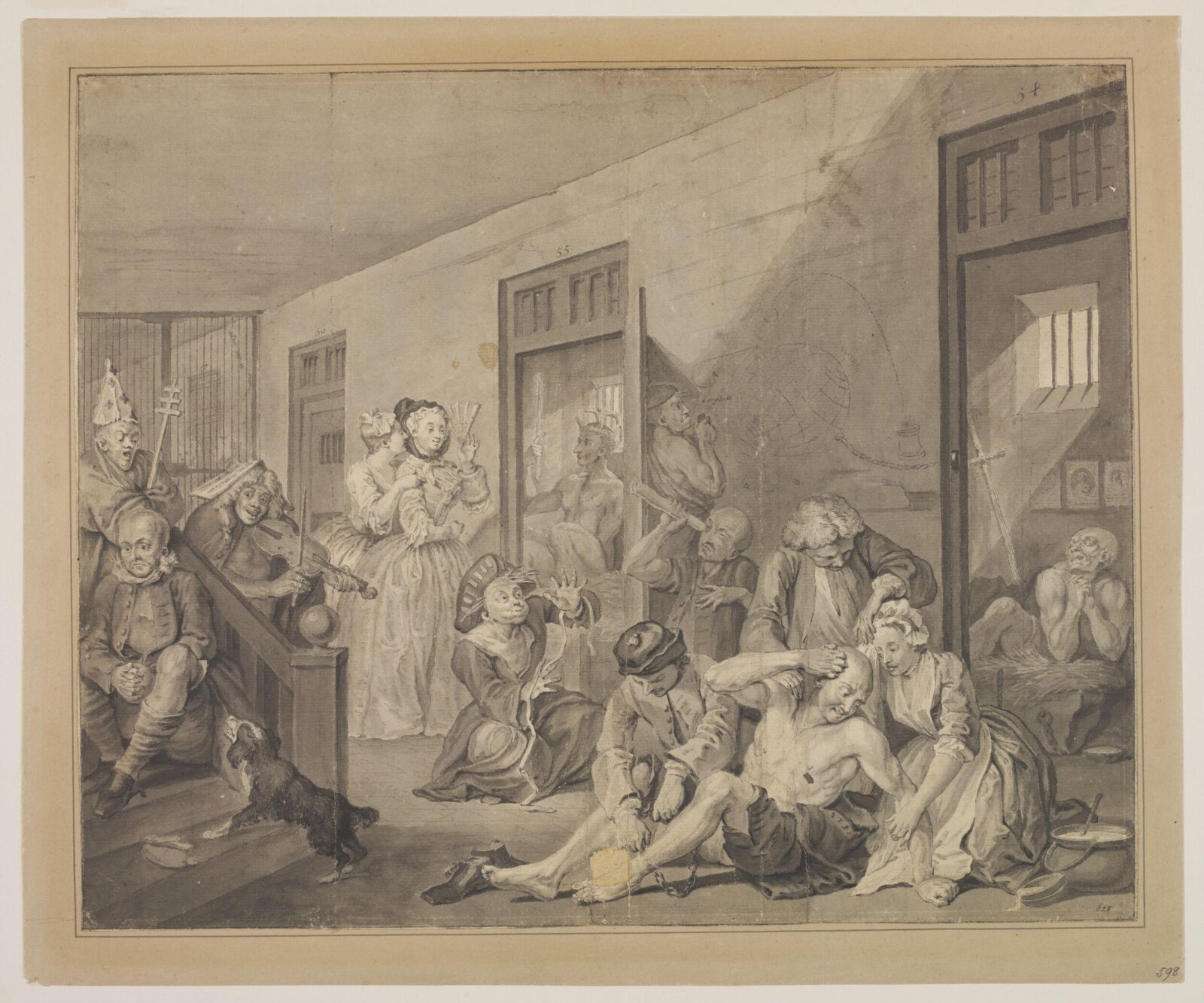 Bedlam, William Hogarth, 18th century
