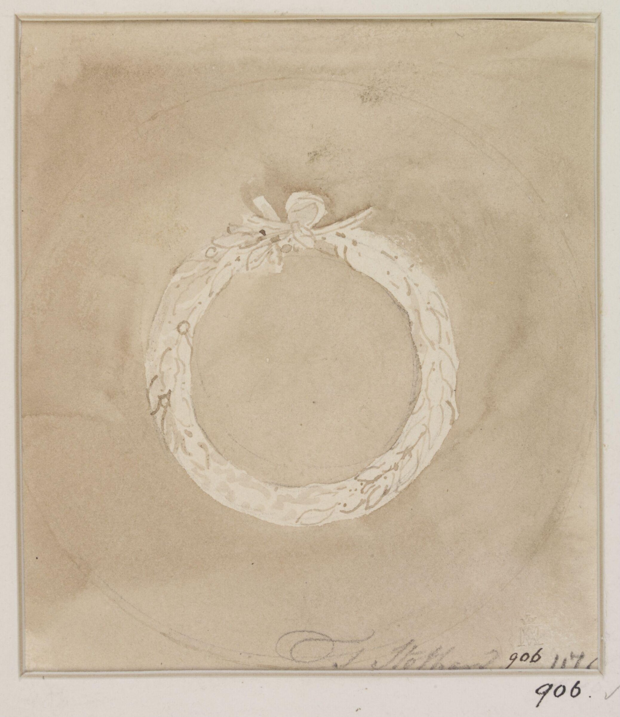 Design for a Small Wreath of Laurel, Thomas Stothard, mid 18th - early 19th century