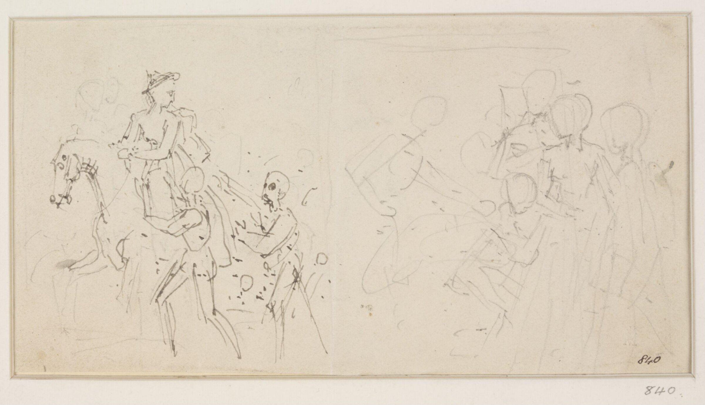 Bothwell meeting Mary, Queen of Scots, seizes and conducts her a prisoner to Dunbar, Thomas Stothard, mid - late 18th century