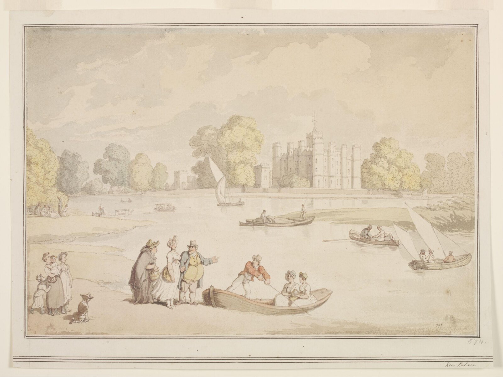 Kew Palace, Thomas Rowlandson, late 18th - early 19th century