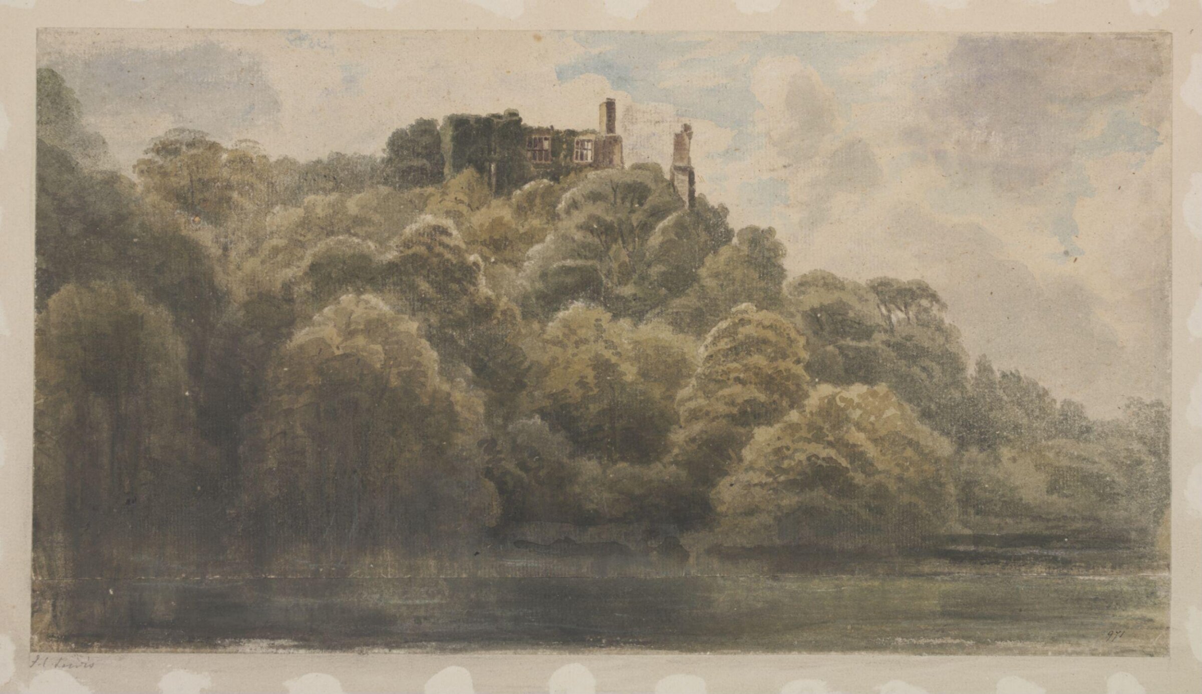 Berry Pomeroy Castle, Frederick Christian Lewis the elder, late 18th - mid 19th century