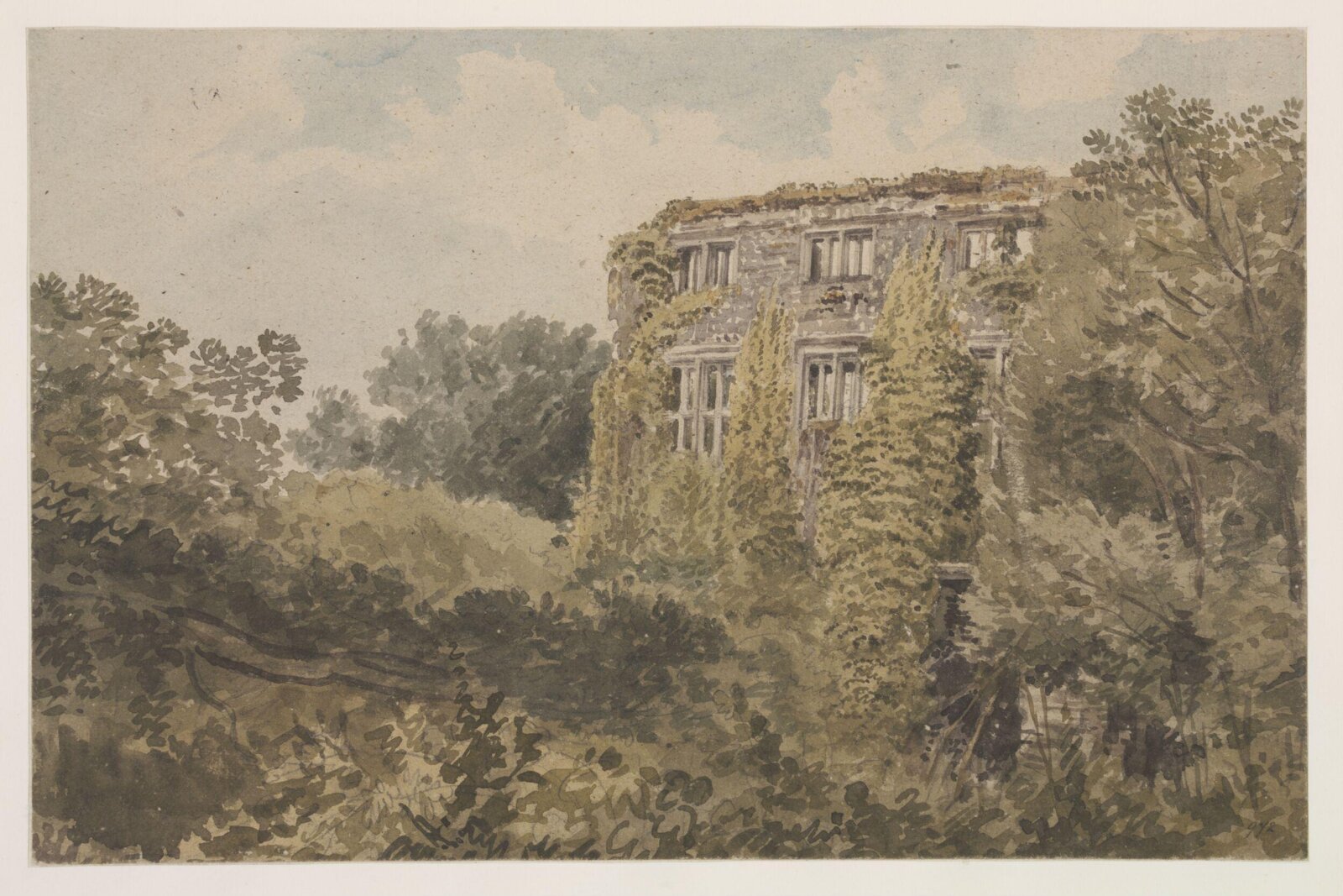 Berry Pomeroy Castle, Frederick Christian Lewis the elder, late 18th - mid 19th century