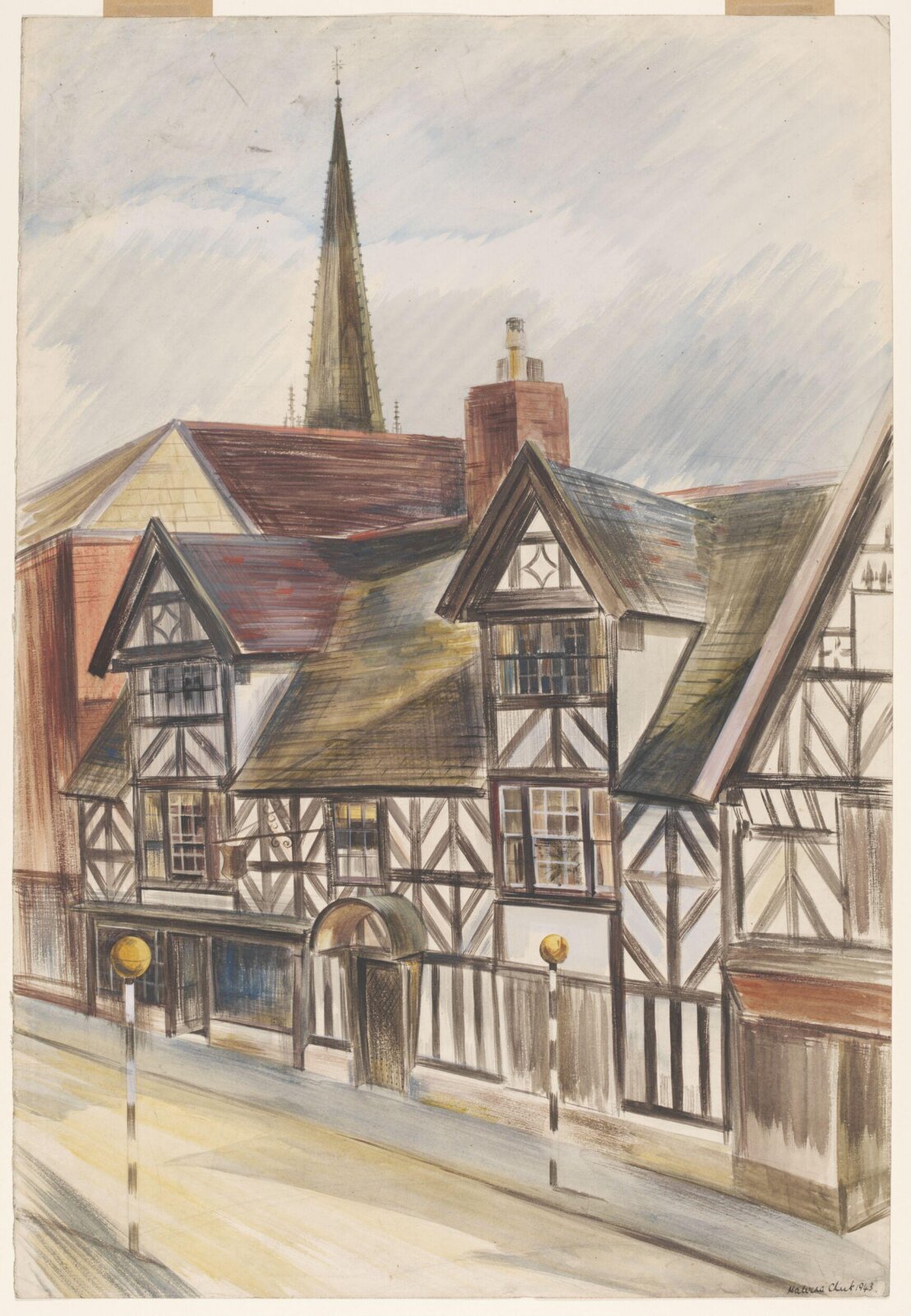 Old Houses, Cheadle, Cheek, 1943