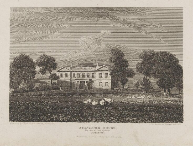 Stanmore House, the Seat of Lady Aylesford, Middlesex | Thomas Matthews ...