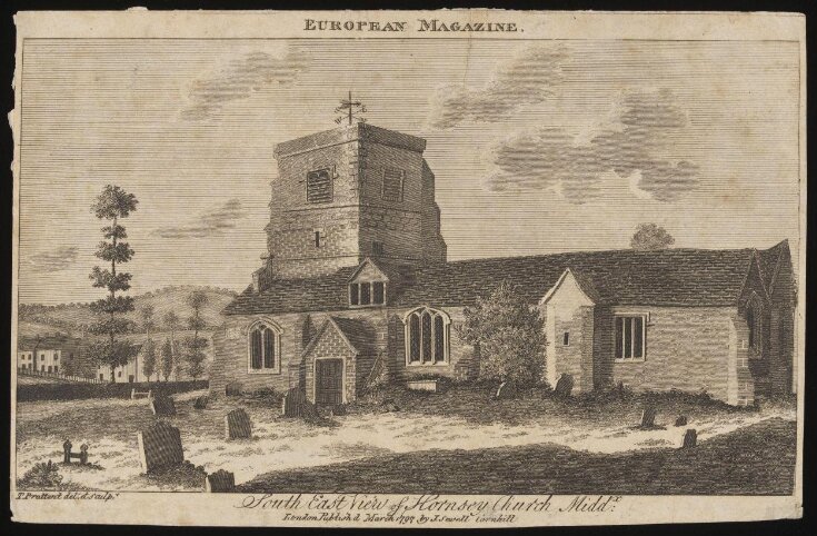 South East View of Hornsey Church Middx top image