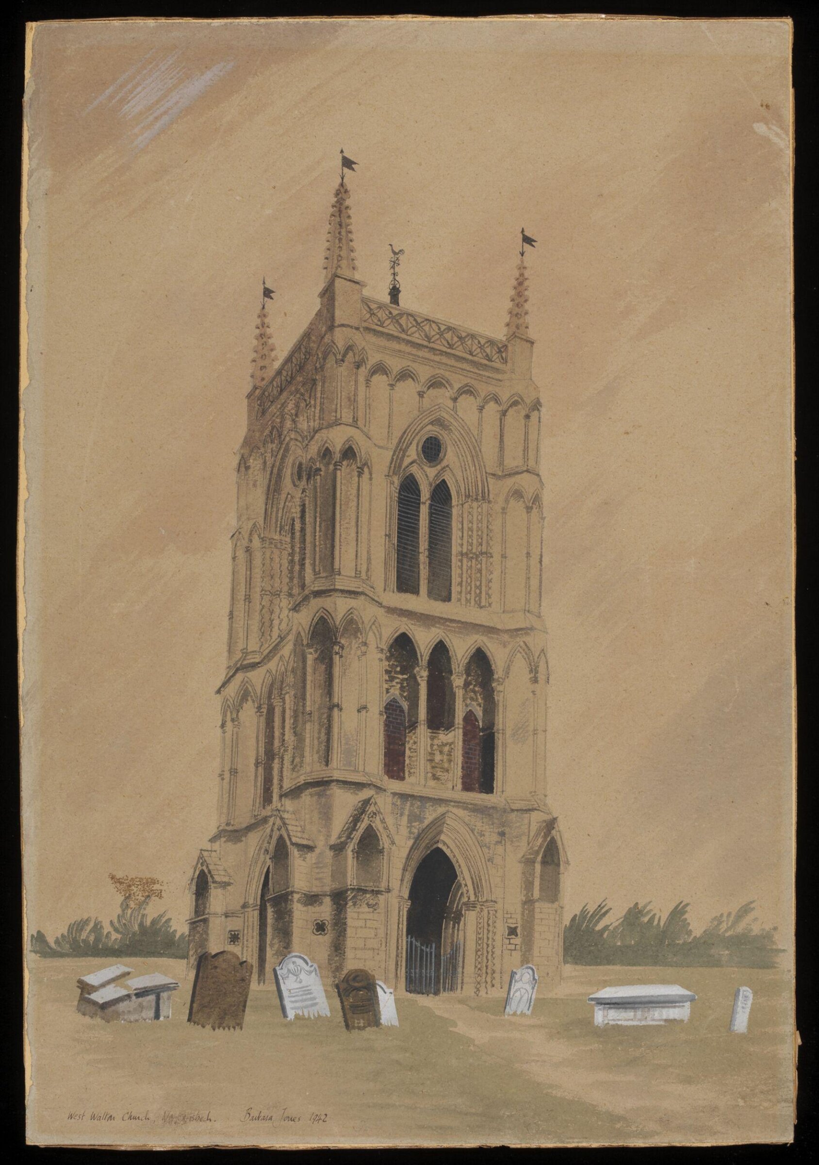 The bell tower, St. Mary's Church, West Walton near Wisbech, Barbara Jones, 1942