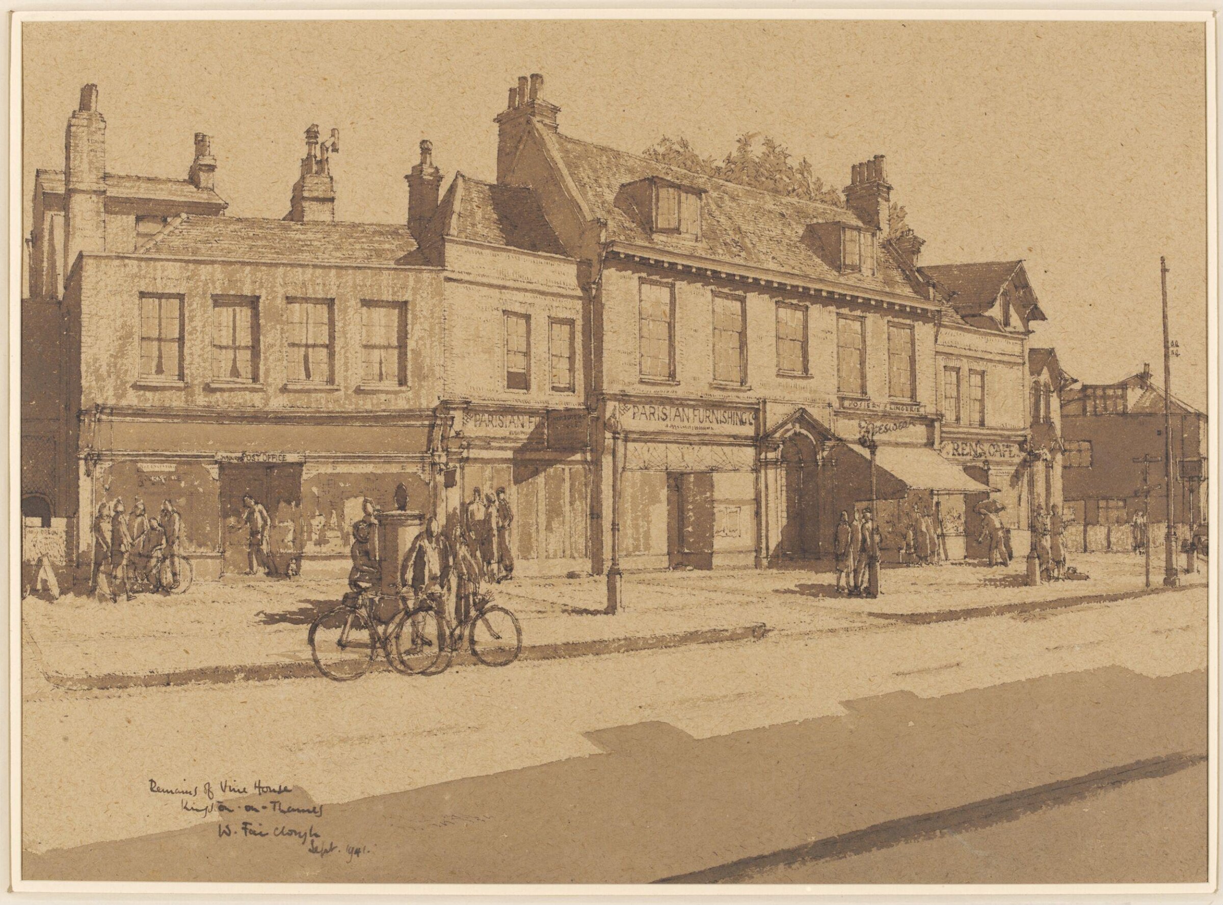 Remains of Vine House, Kingston-on-Thames, Fairclough, September 1941