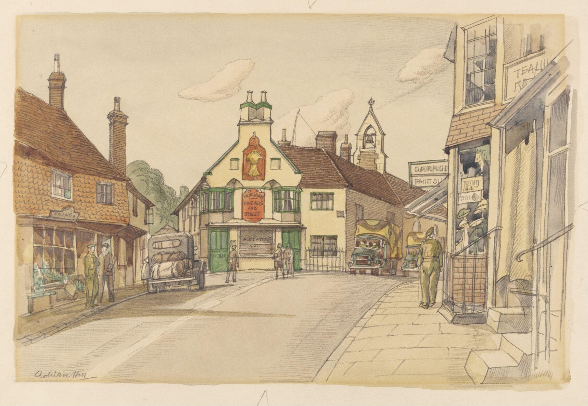 The Wheatsheaf Inn, between Wool Lane and North Street, Midhurst, Hill, ca. 1940