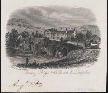 Rowsley Bridge, & the Peacock Inn, Derbyshire