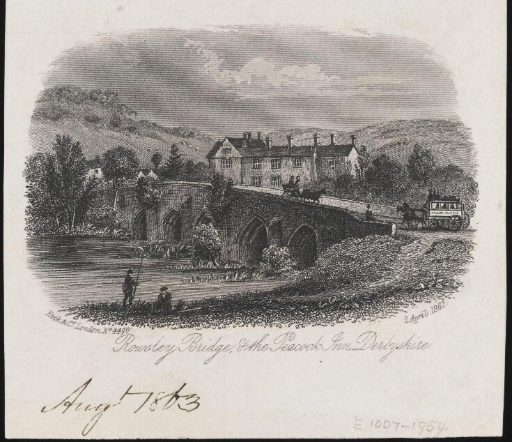 Rowsley Bridge, & the Peacock Inn, Derbyshire image