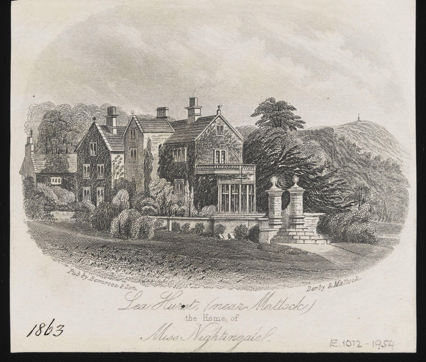 Unknown, Lea Hurst, (near  Matlock) the Home of Miss  Nightingale