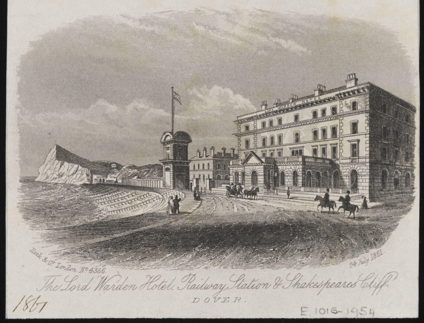 Unknown, The Lord Warden Hotel, Railway Station & Shakespeares Cliff, Dover