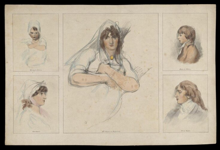 Mrs. Siddons as Sigismunda, Miss Cecilia Sissons, Miss Siddons, Master G. Siddons, Mr. C. Kemble top image