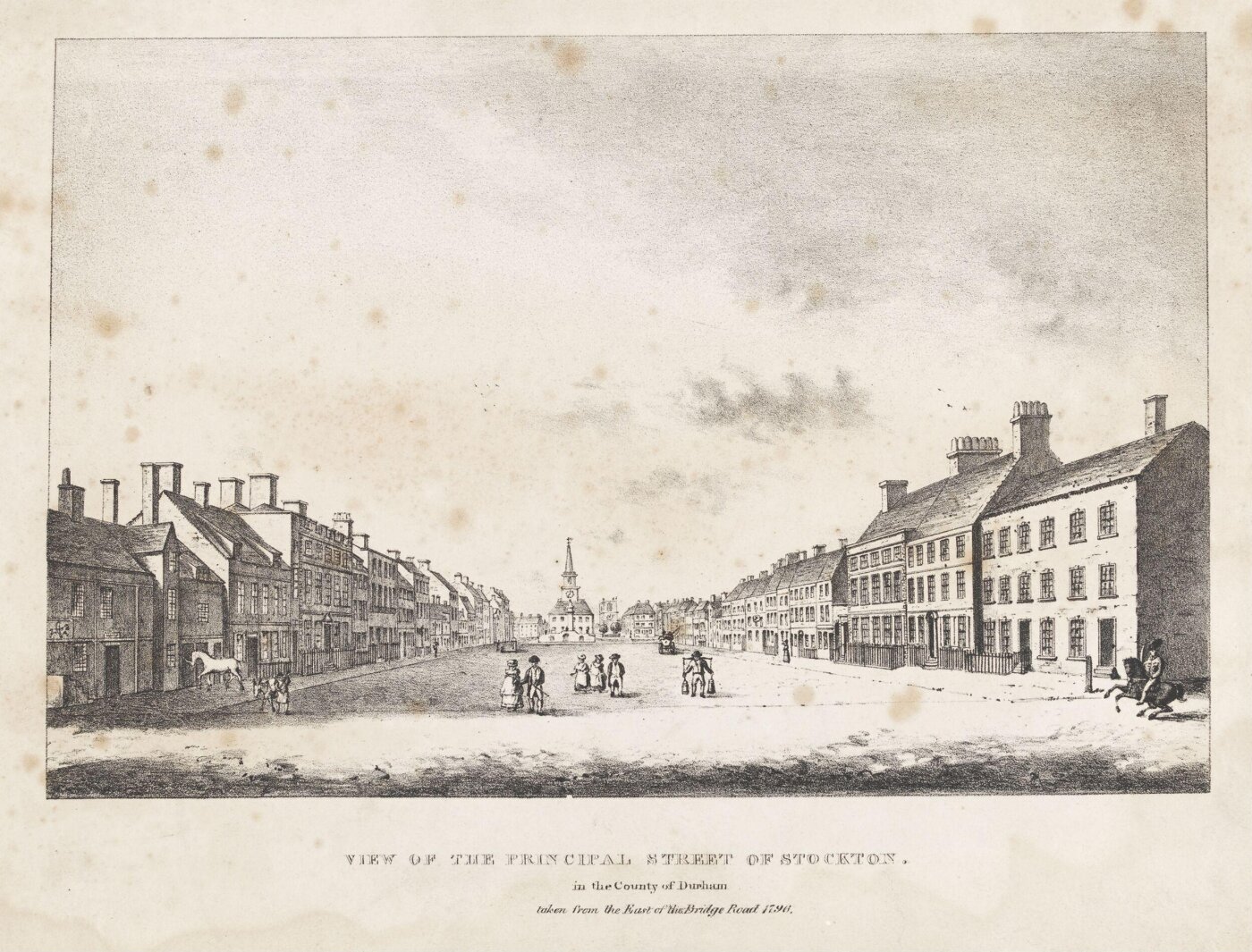 Unknown, View of the Principal Street of Stockton, in the County of Durham