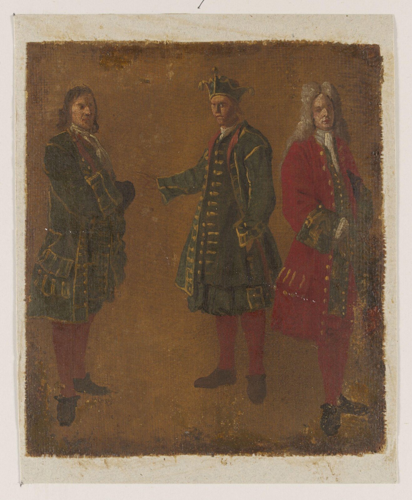 Three Studies of Men, Luca Carlevarijs, ca. 1700-ca. 1710