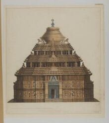 Elevation of the east side of  the Mandapa of the Temple  of the Sun, Konarak thumbnail 1