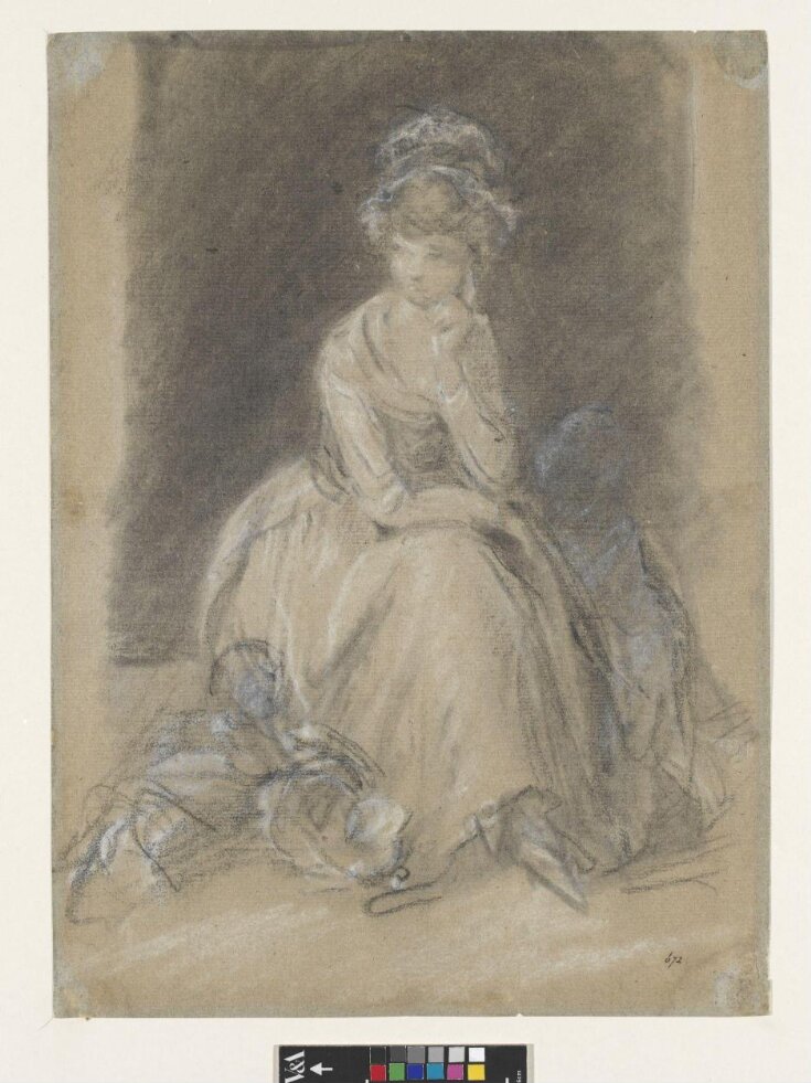 Study of a housemaid, seated top image