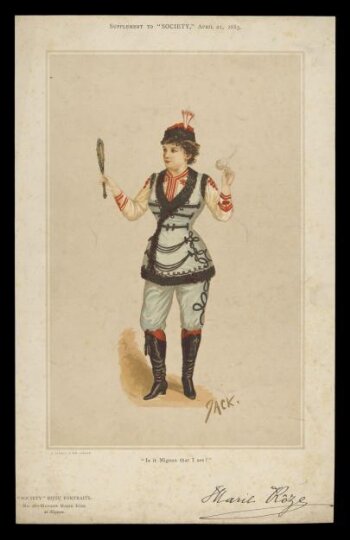 Madame Marie Rôze in the title role of Mignon