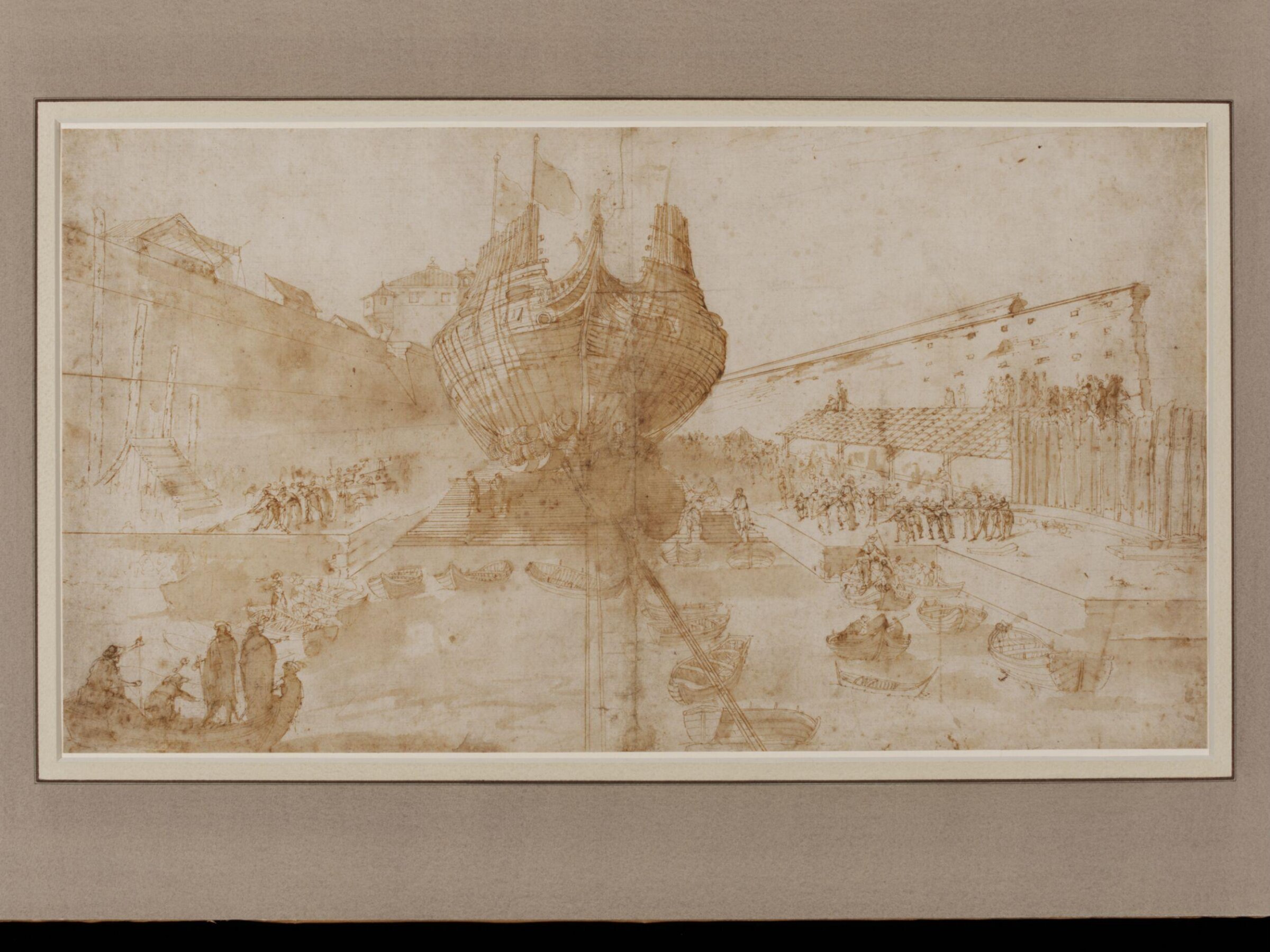 The Launch of a Galleon, Filippo Napoletano, 1617-1622