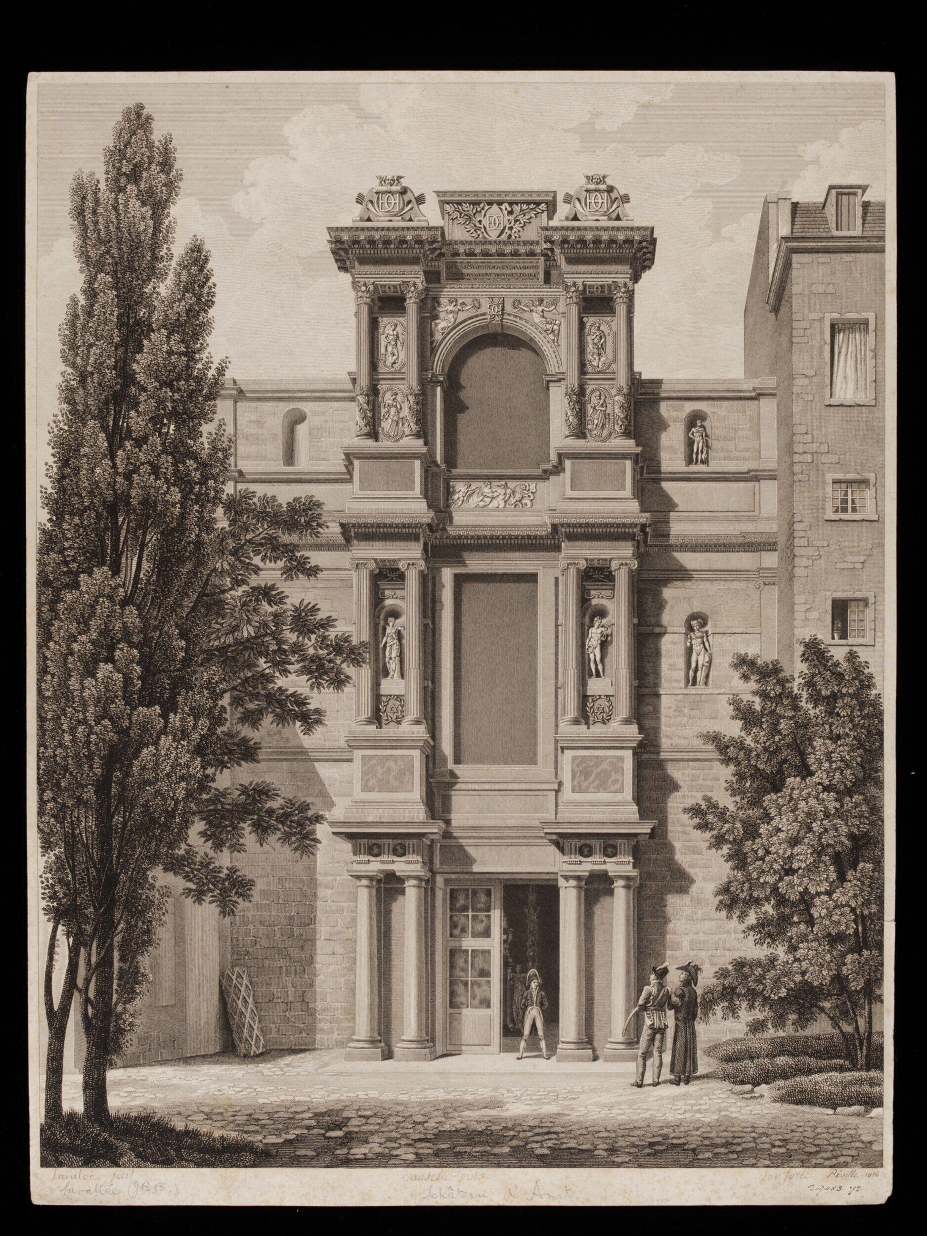 Vue Du Portique De La Salle D'Introduction (Chateau d'Anet)