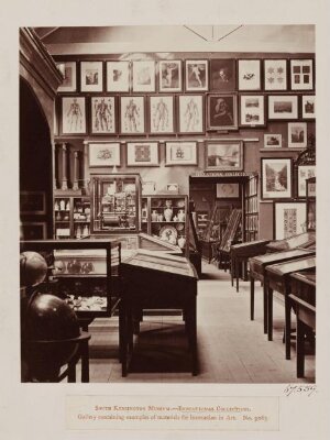 South Kensington Museum - Educational Collections.  Gallery containing examples of materials for iInstruction in Art
