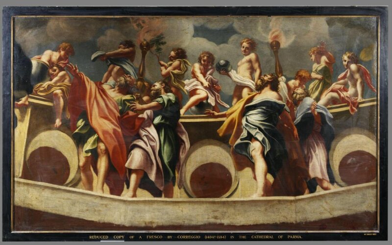 Apostles and Angels at the Assumption, after Correggio's fresco in the cupola of Parma Cathedral