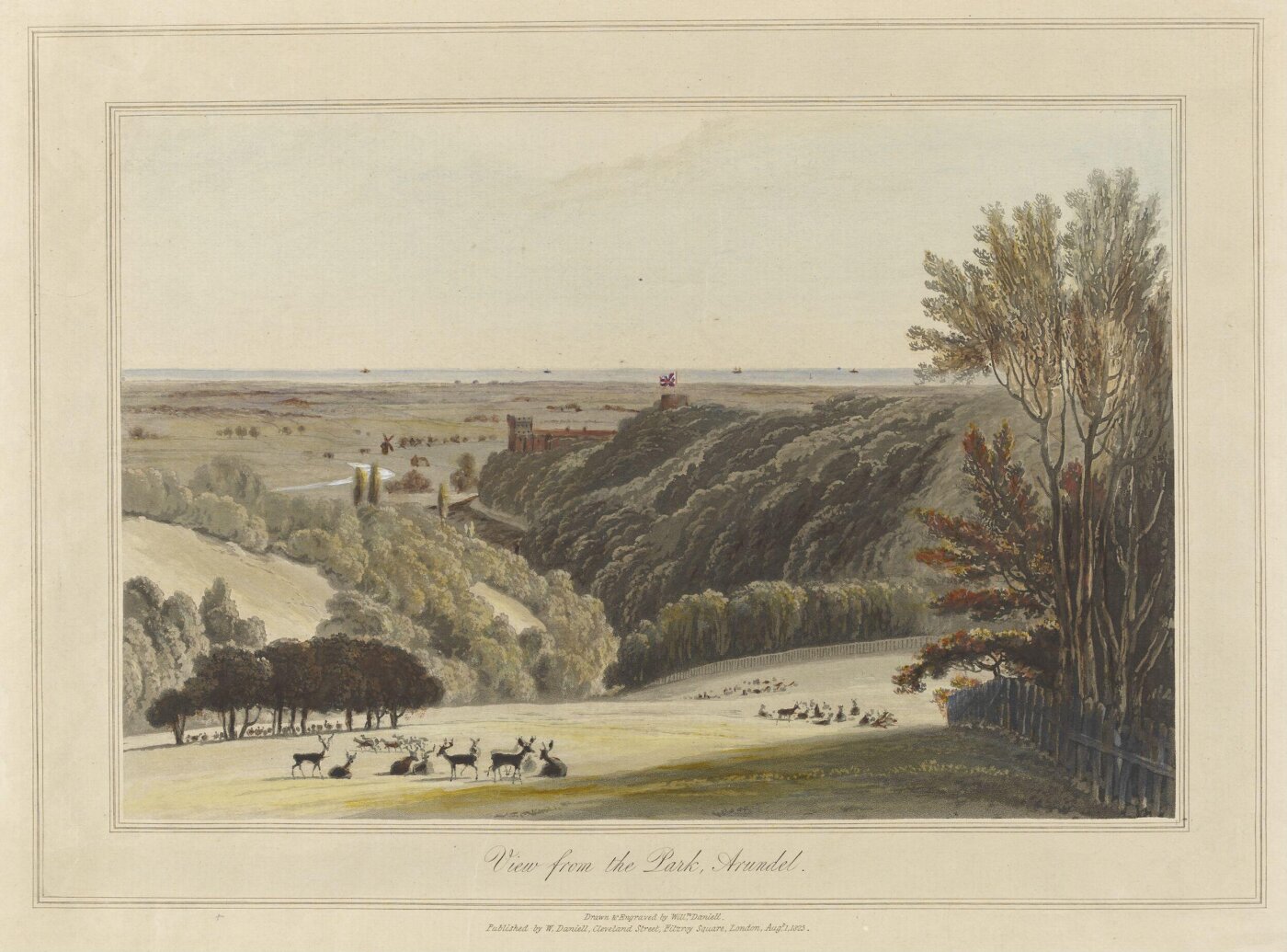 William Daniell, View from the Park, Arundel