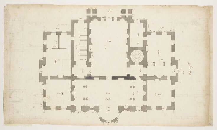 Ground plan of an early proposal for Eastbury Park, Dorset top image