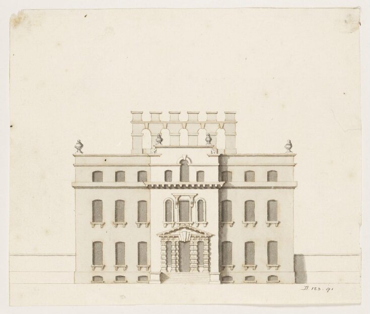Elevation of the east front of King's Weston, Gloucestershire top image