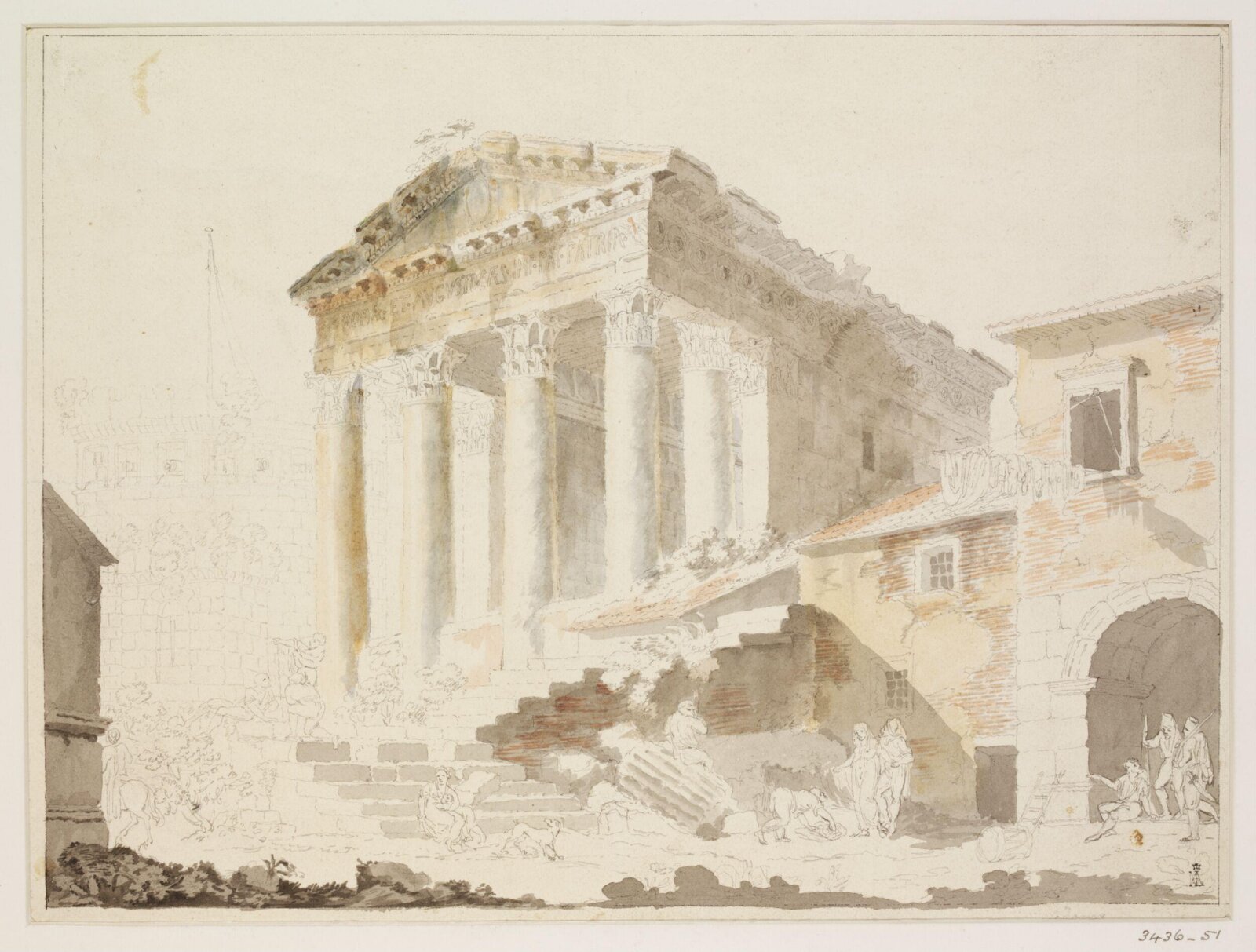 Drawing, Charles-Louis Clérisseau, 1721-1820