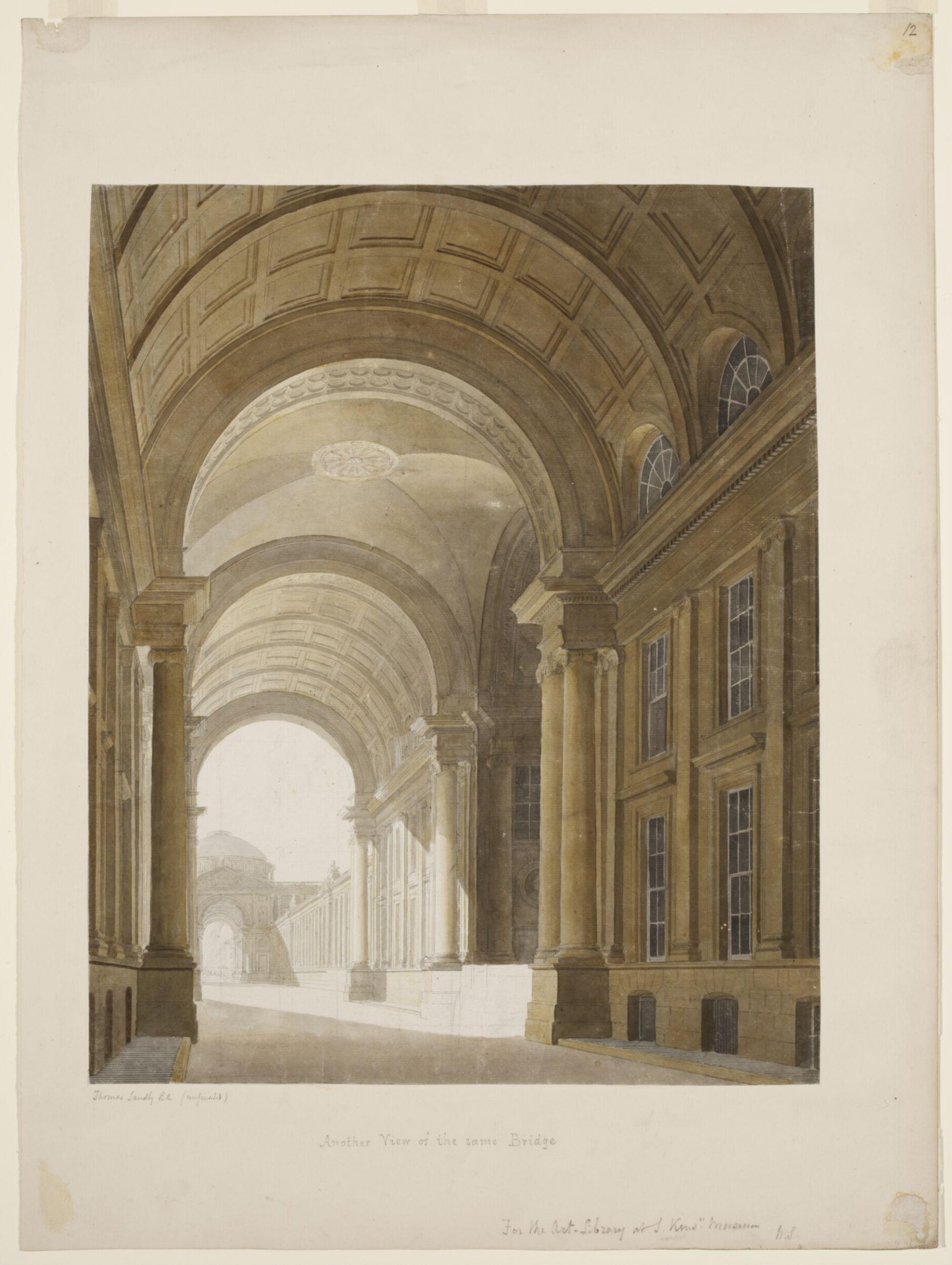 View across the Bridge of Magnificence, Thomas Sandby, c 1781