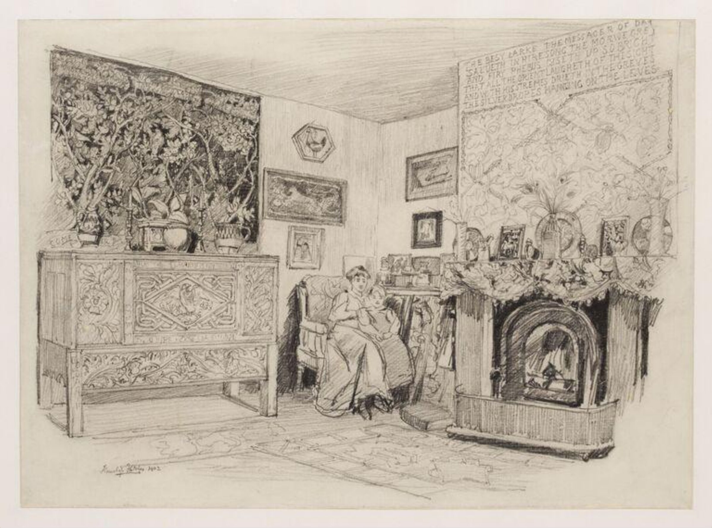 Drawing, Hanslip Fletcher, 1902