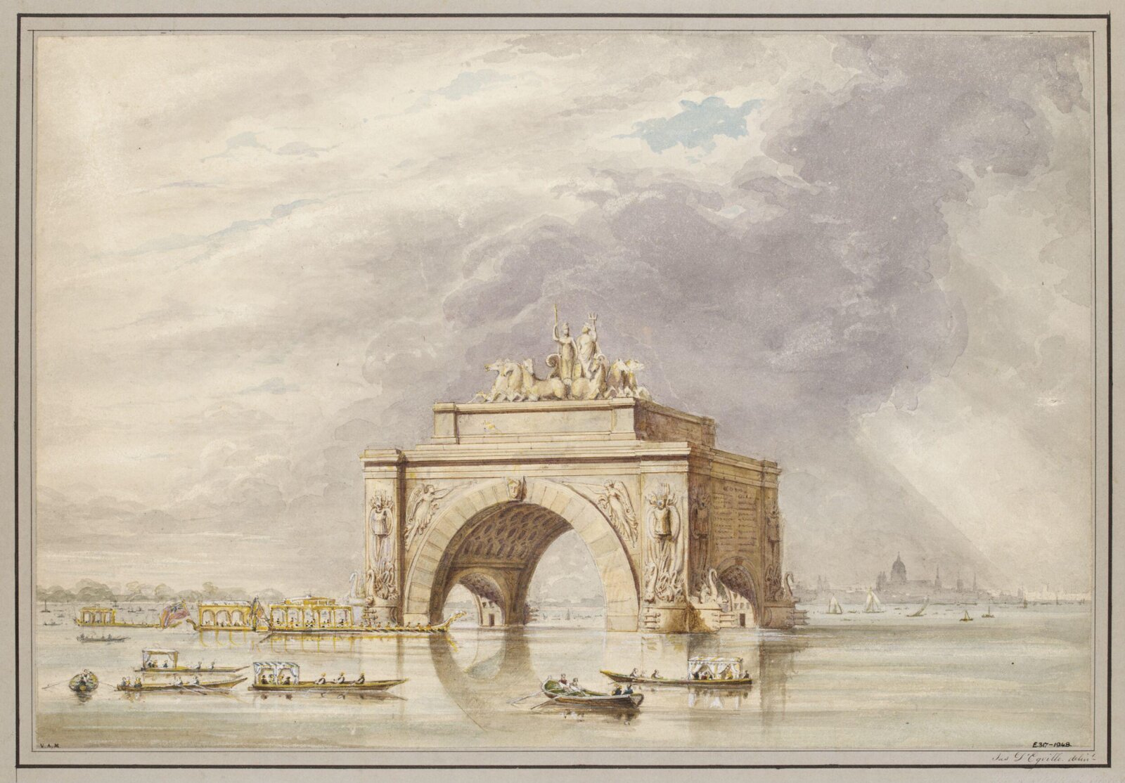 Drawing, James T. Hervé d'Egville, ок. 1823–1830