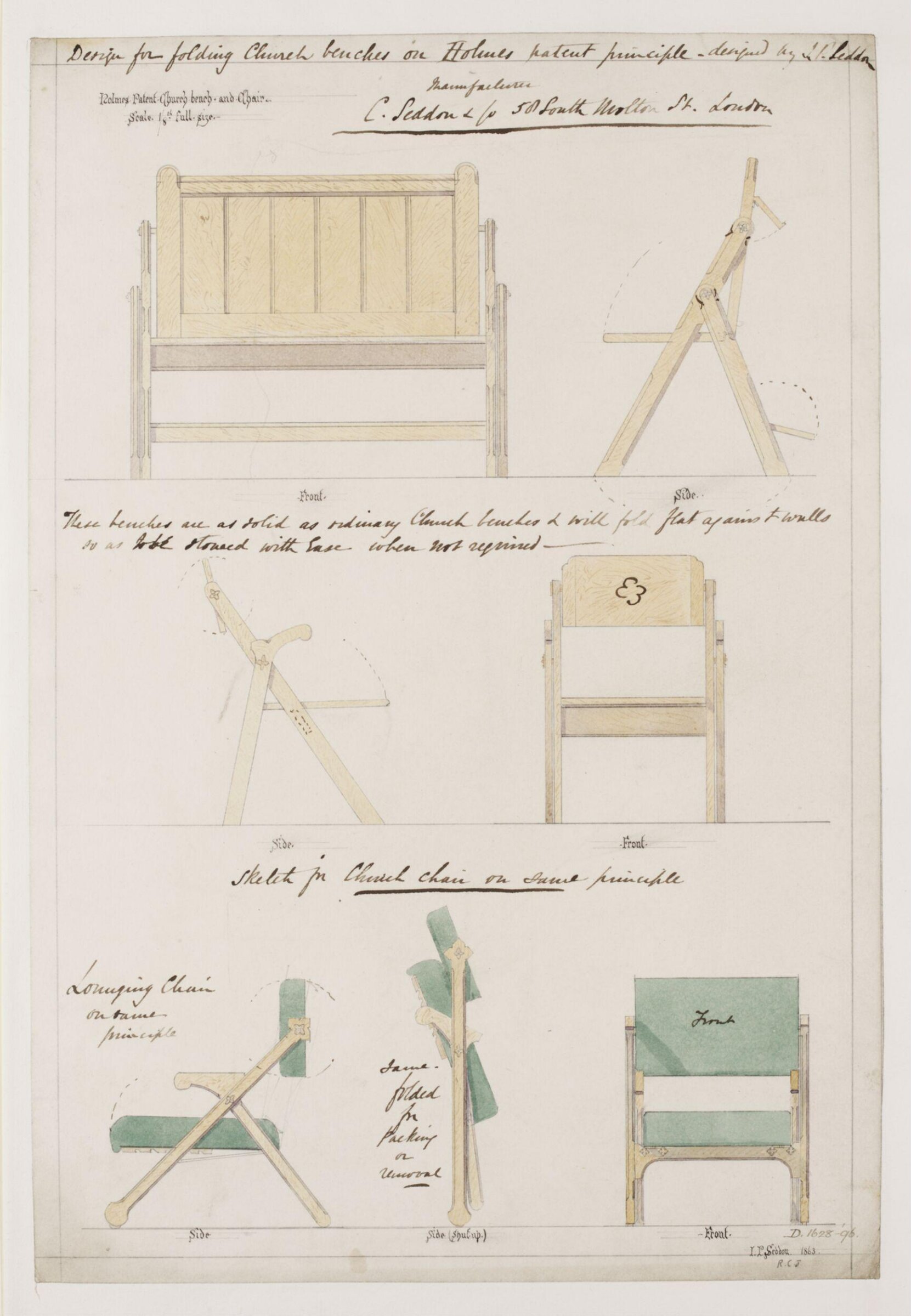 Drawing, seddon, 1863