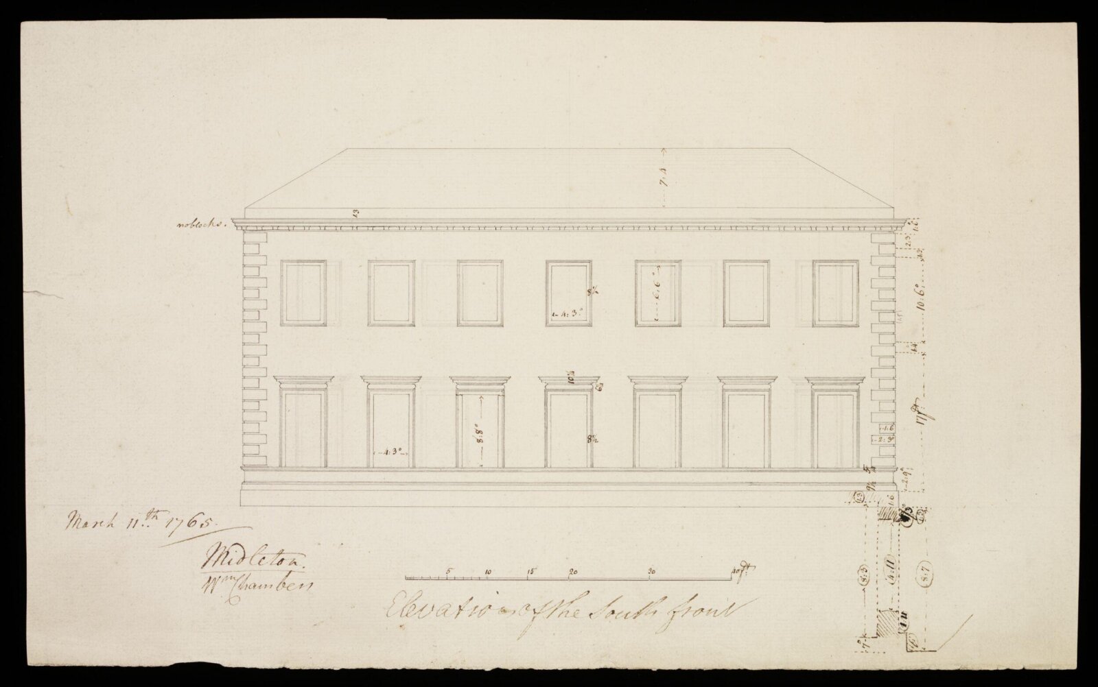 Drawing, William Chambers, 1765