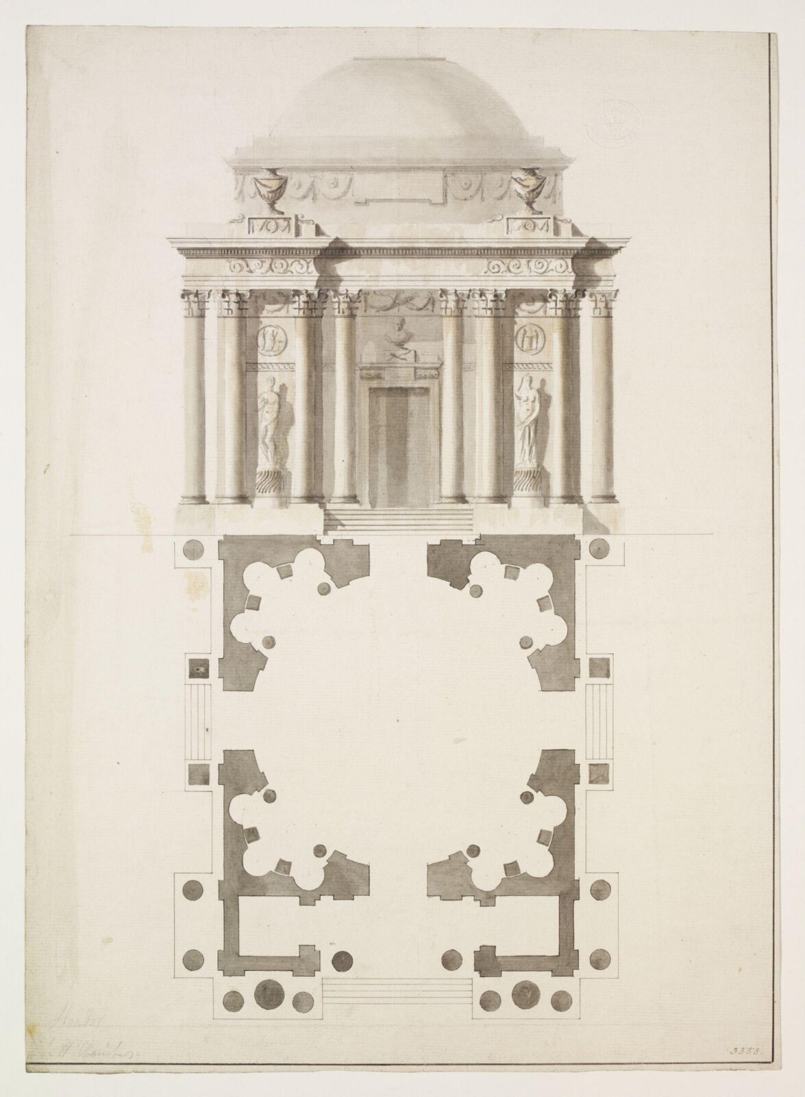 Drawing, William Chambers, ca. 1755