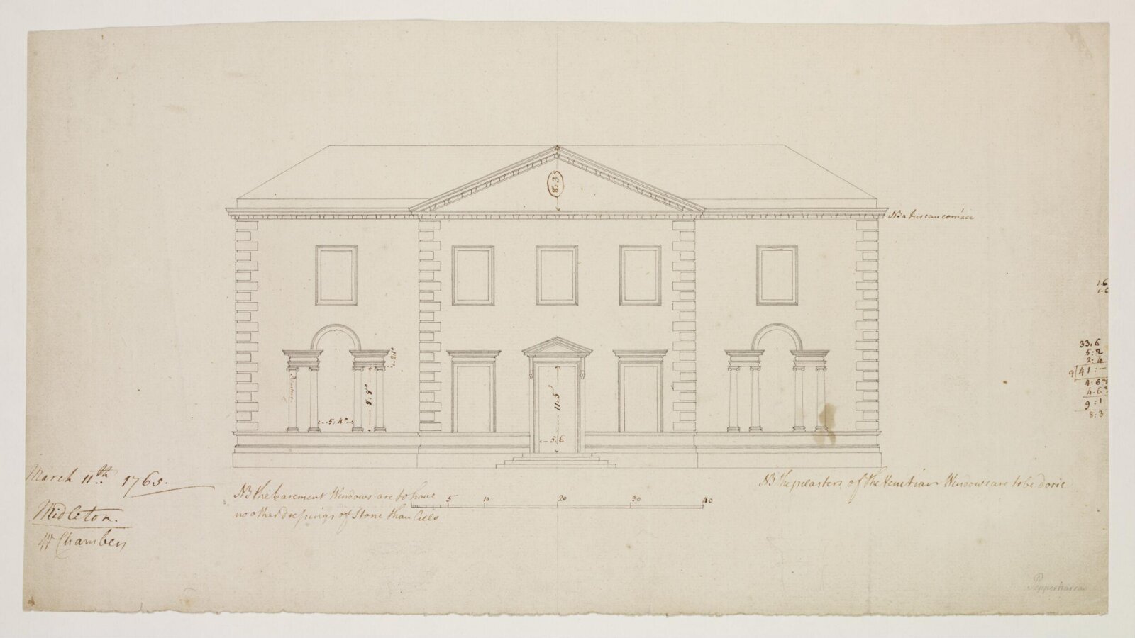 Drawing, William Chambers, 1765