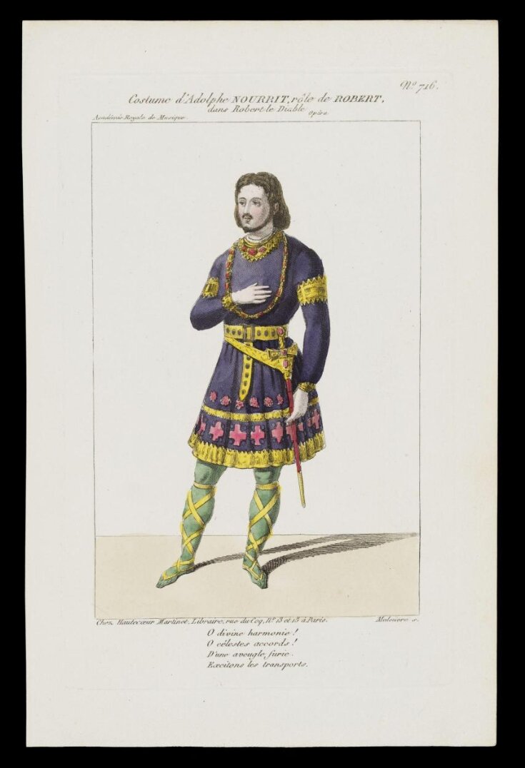Costume d'Adolphe Nourrit, role de Robert, dans Robert le Diable top image