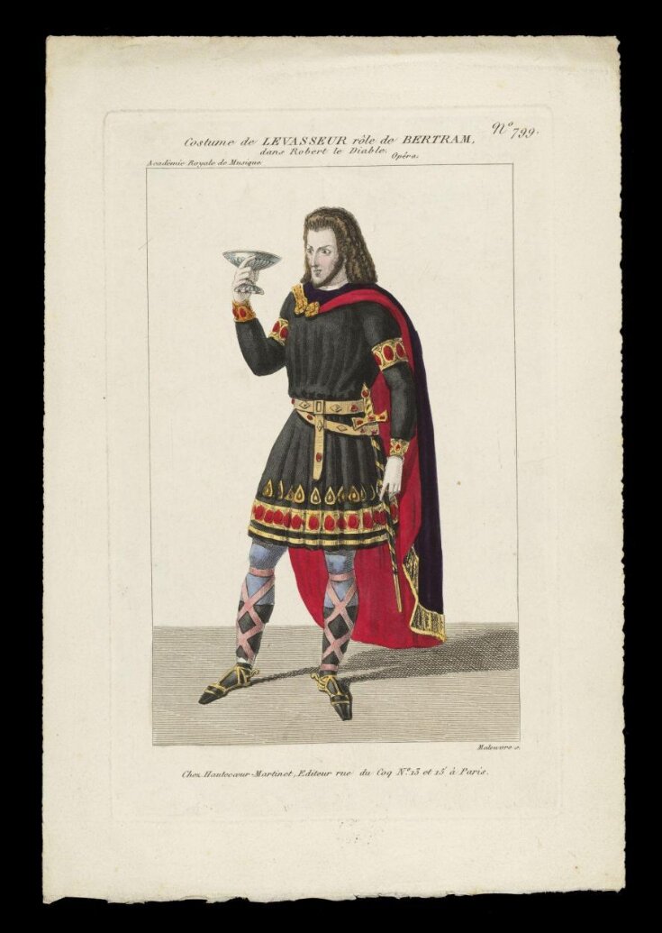 Costume de Levasseur role de Bertram, dans Robert le Diable top image