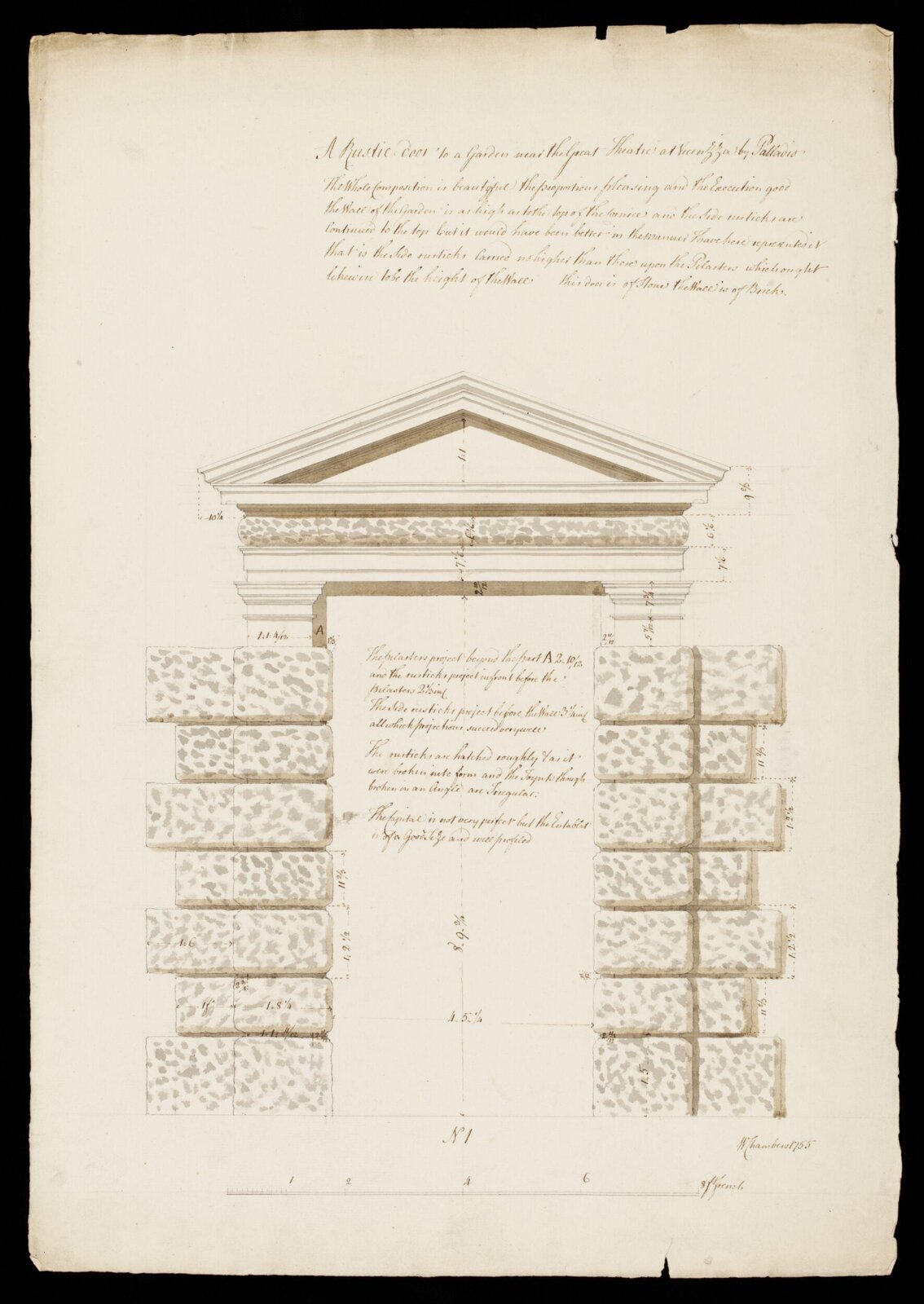 Drawing, william chambers, ca. 1755