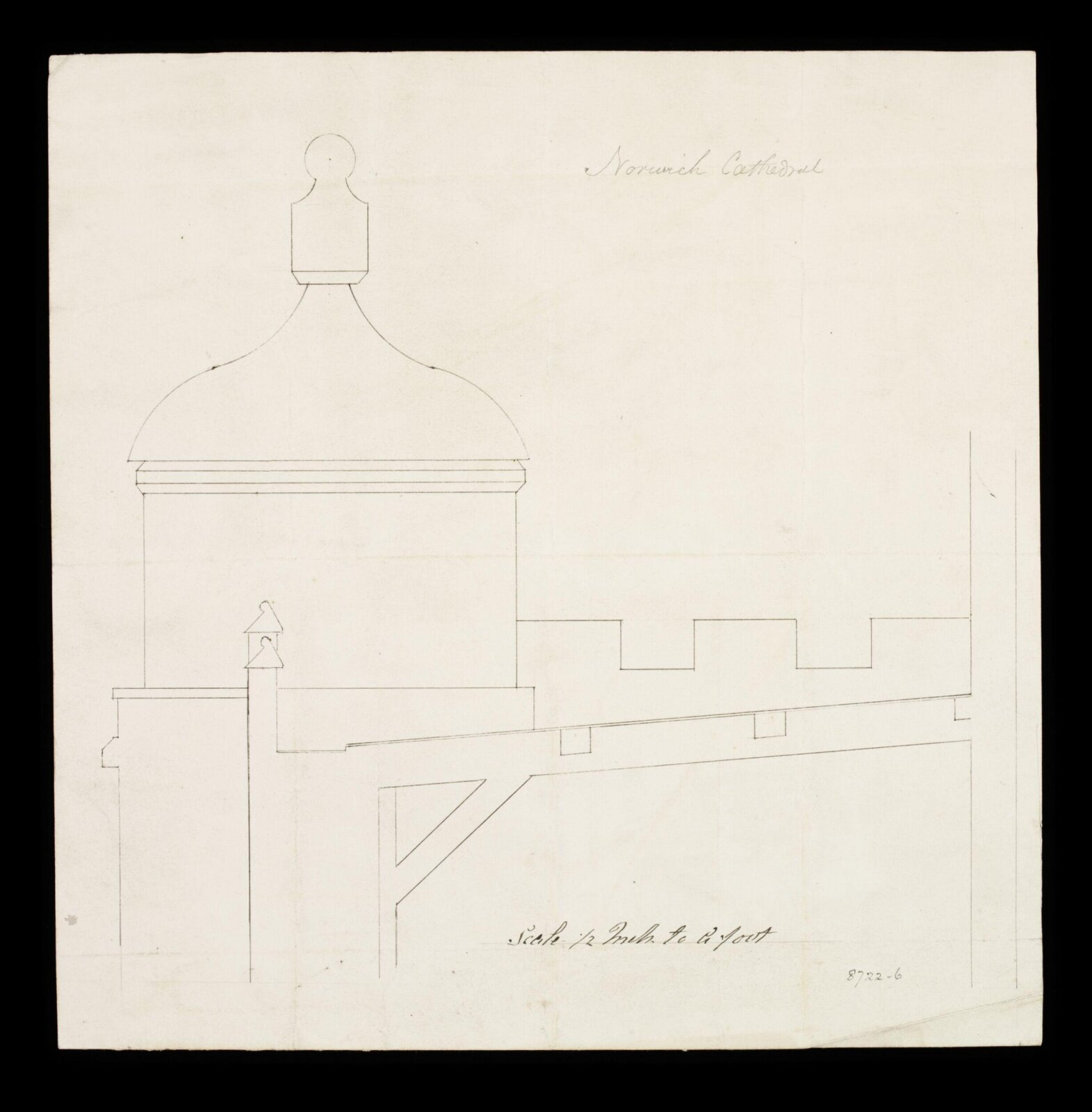 Drawing, Edward Blore, c. 1840