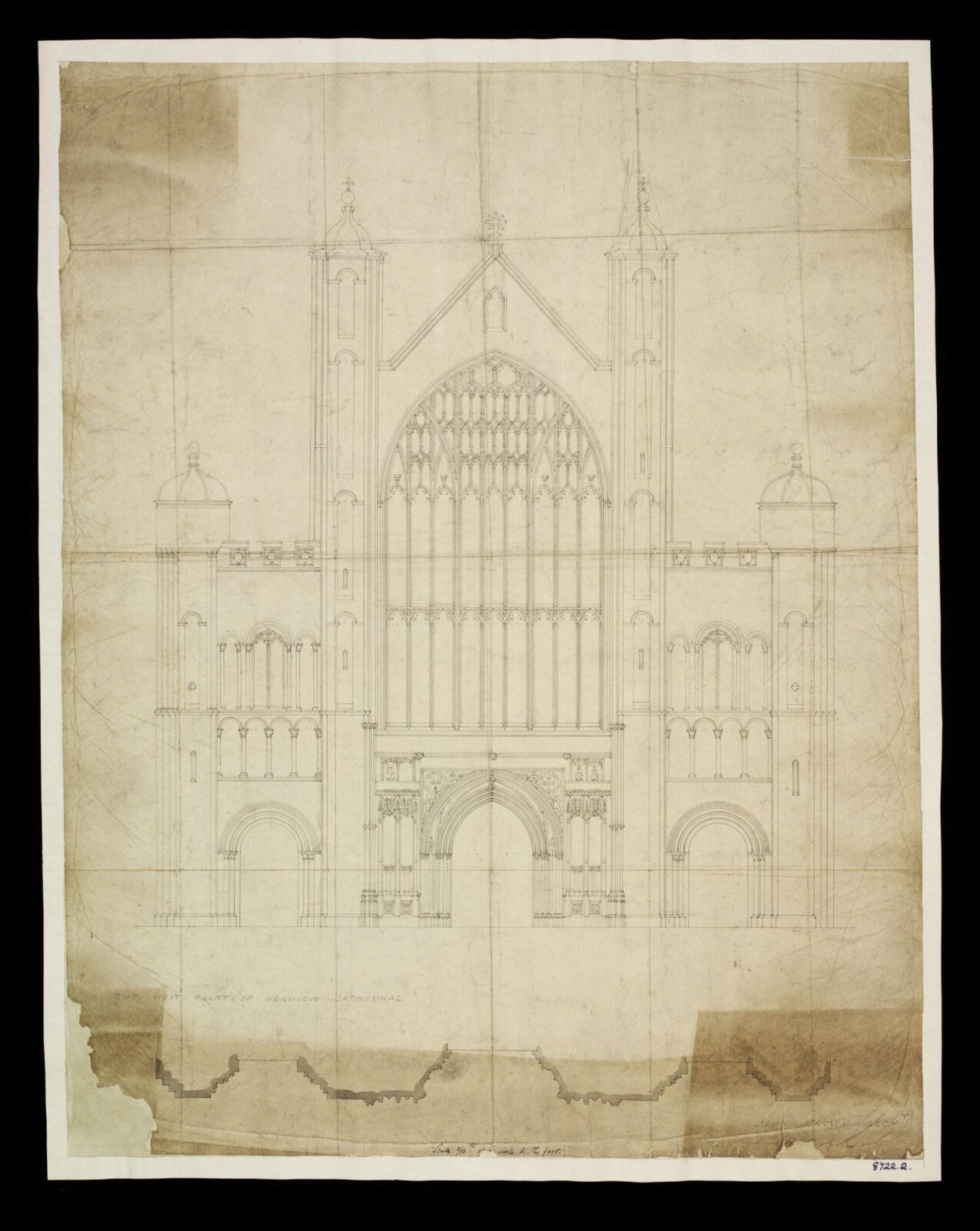 Drawing, Edward Blore, c. 1840
